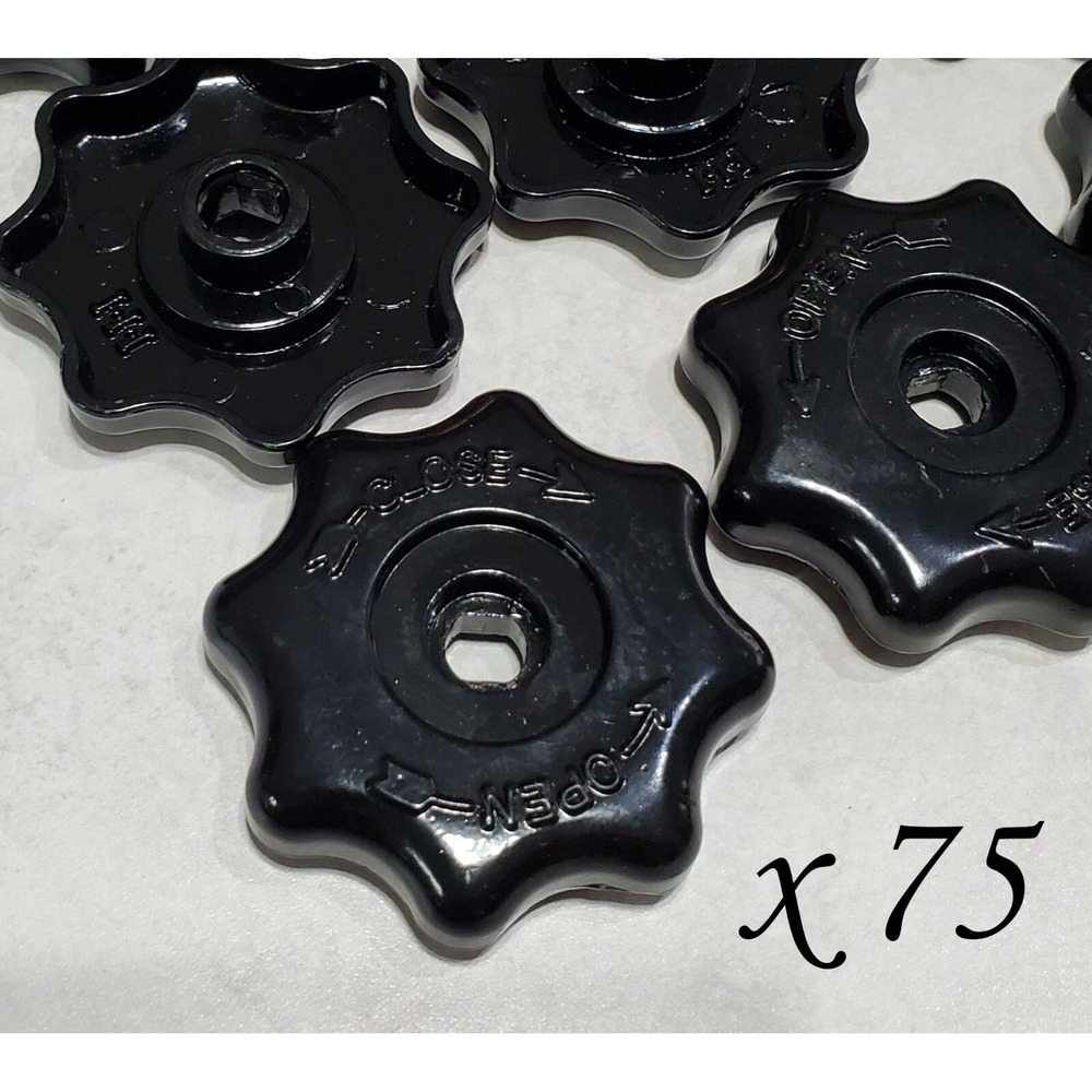 75 Black Industrial Water Faucet Valve Spigot Handle Knobs‎ for Steampunk Crafts
